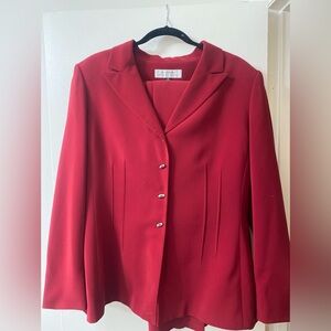 Tahari Red Women's Suit (Blazer and Pants)